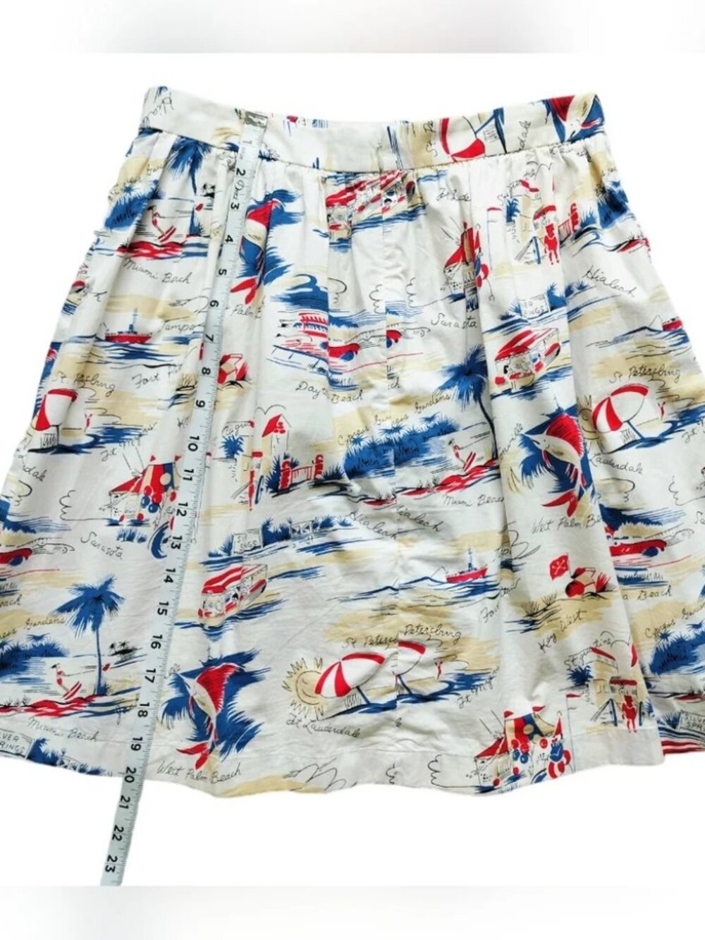 C131 Brooks Brothers Classic Nautical Midi-Skirt